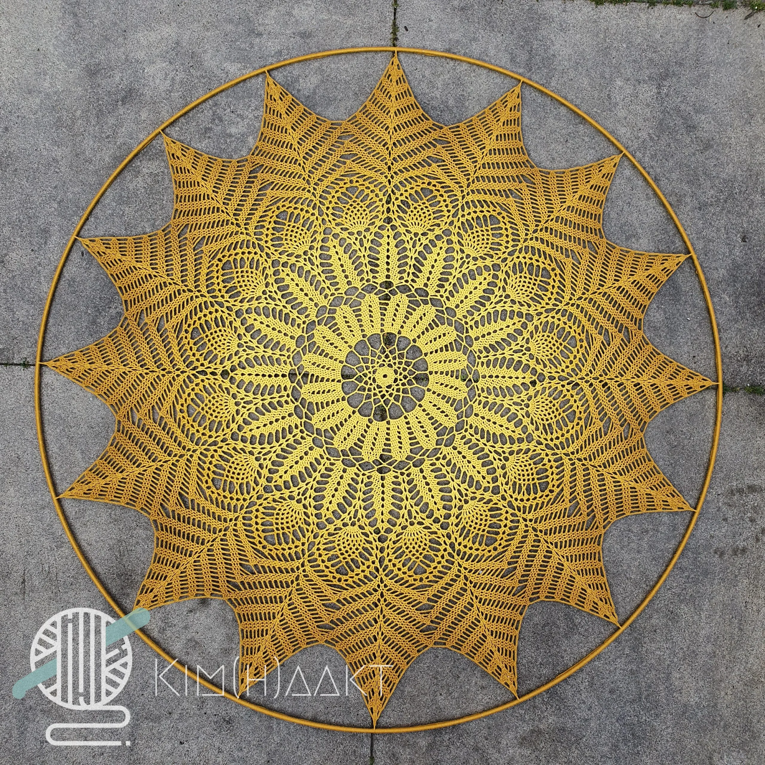 Blooming Daisy Mandala Haakpatroon Nederlandse termen - Afbeelding 2